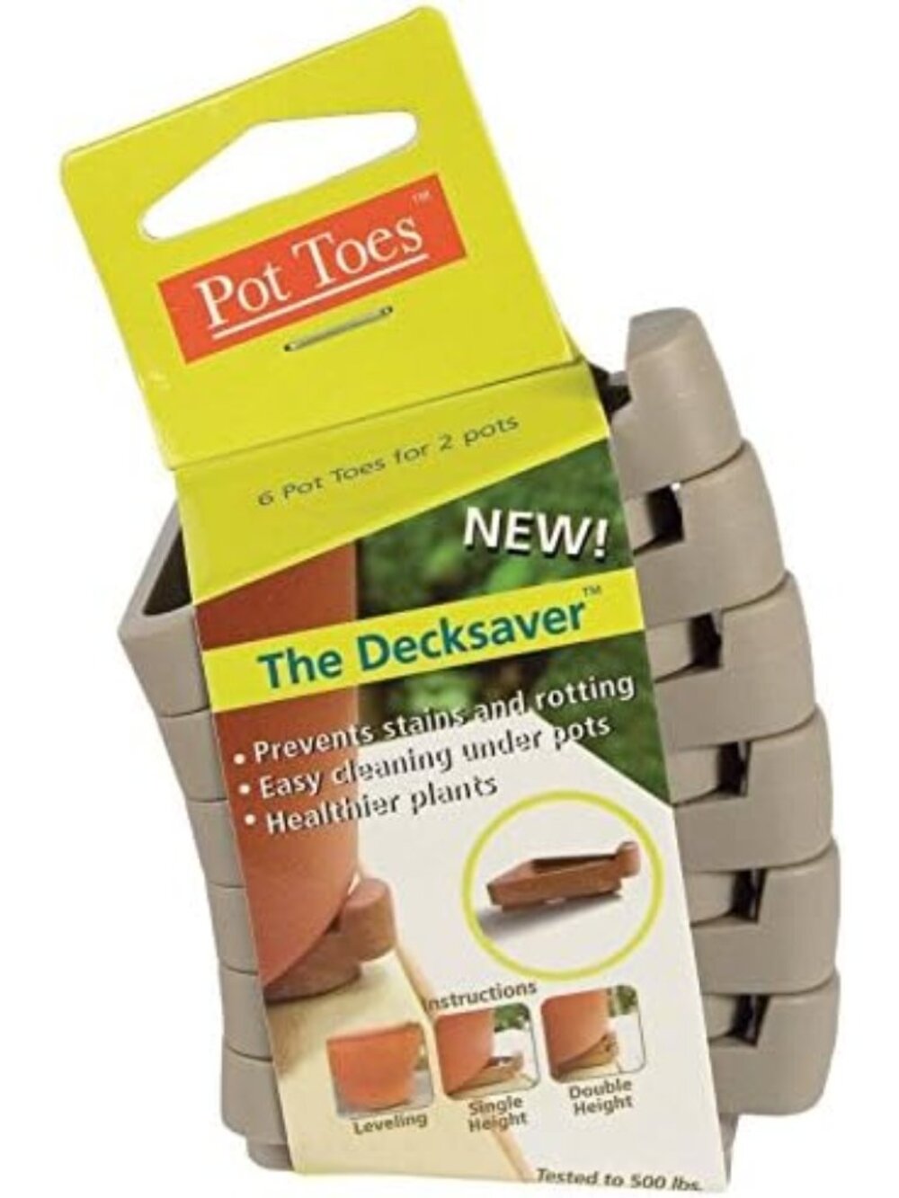 Pot Toes, Plant Pot Risers for Indoor and Outdoor, Prevent Stains and Rotting on
